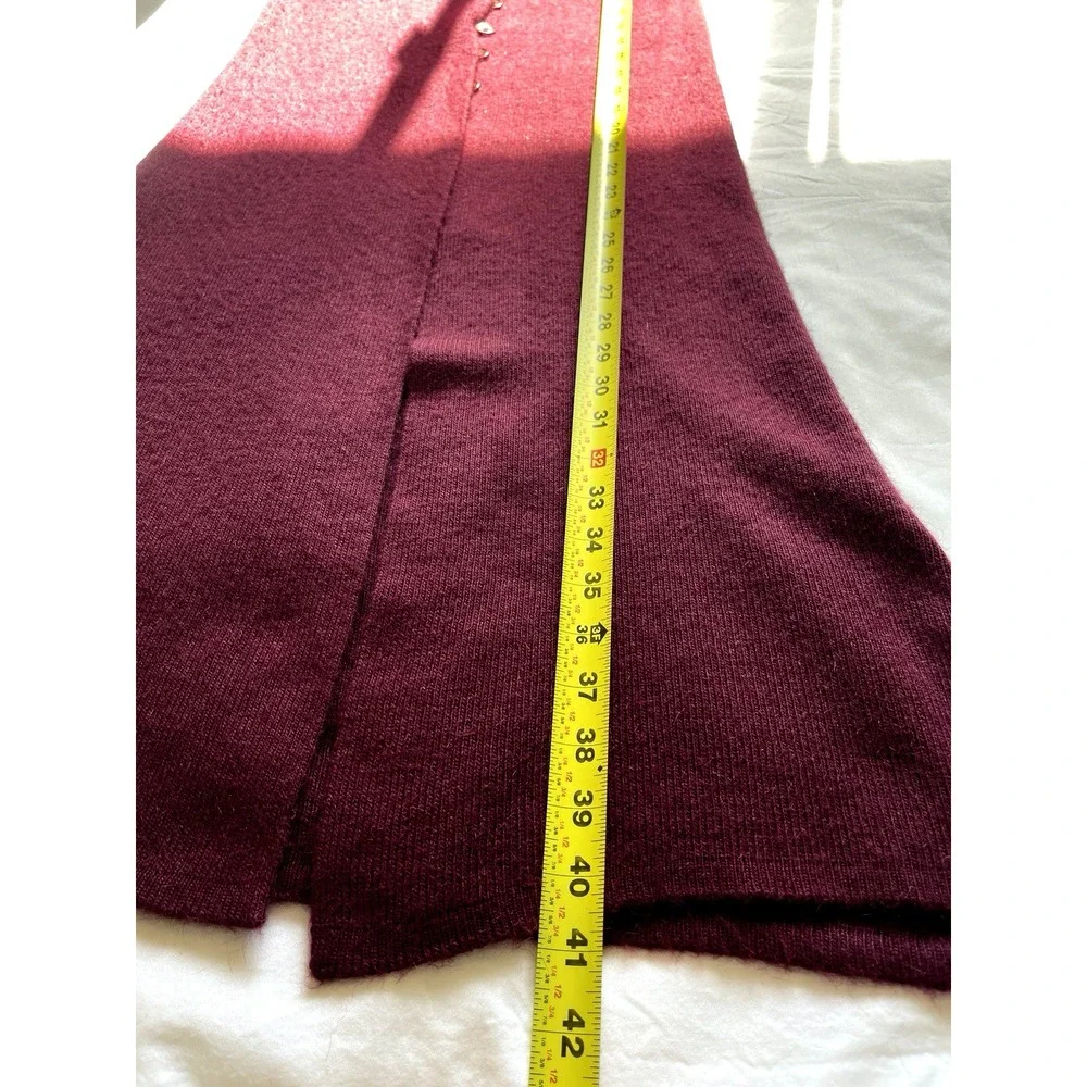 Inca Textiles Baby Alpaca Long Cardigan Duster S/M Wine Soft Luxury NO SIZE TAG